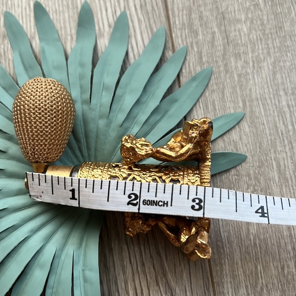 Vintage Stylebuilt Glass Perfume Bottle W/ Metal Holder- Made in USA Mid Century - Picture 6 of 7